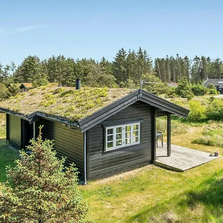 Grass-roofed Timber House Near And Blokhus Feriehus Løkken
